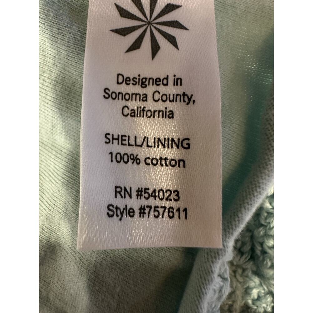 Athleta Crochet Knit Skirt Mint Green Cotton Eyelet Scalloped Hem SizeSmall Boho - Picture 4 of 8